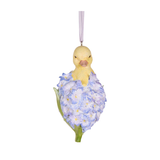 HANGING DUCKLING IN HYACINTH