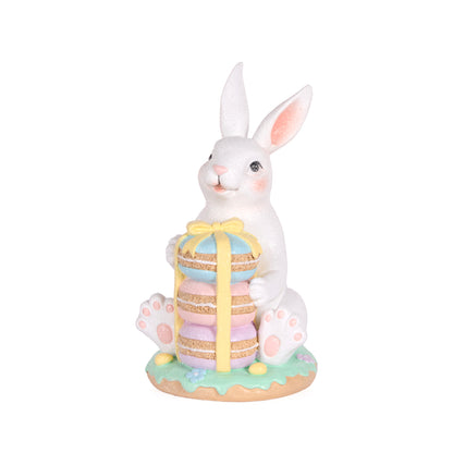 SITTING RABBIT W/ MACARONS