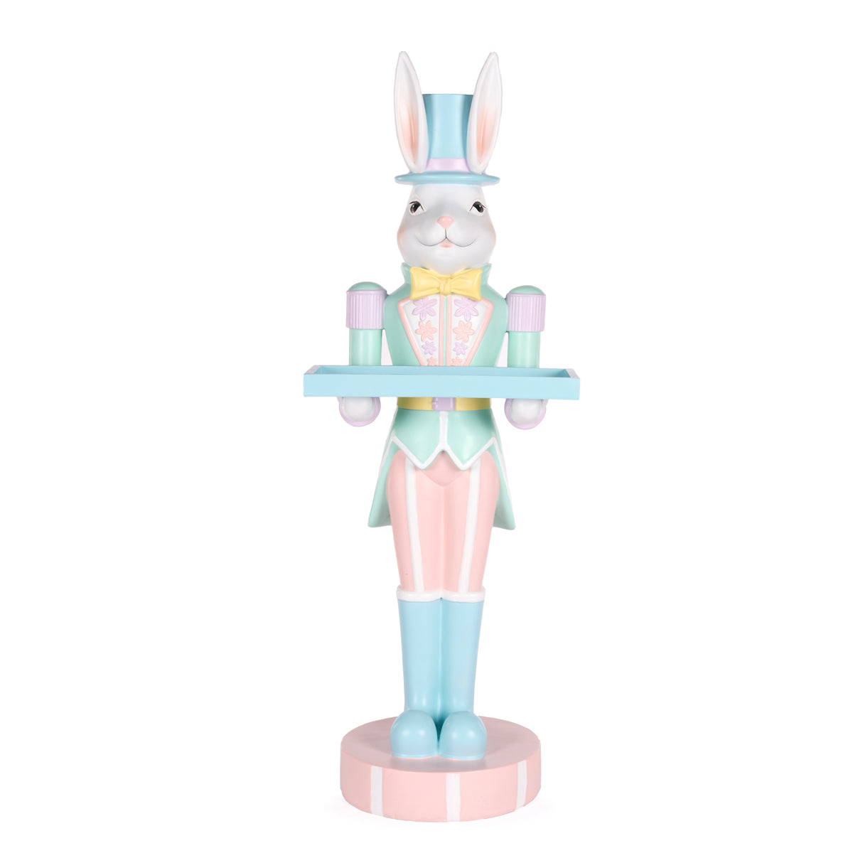 PASTEL RABBIT NUTCRACKER W/ TRAY