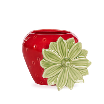 LARGE RED STRAWBERRY CANISTER