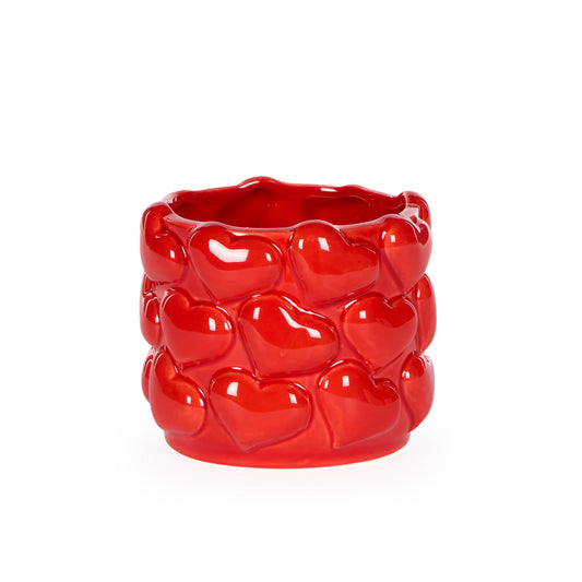 RED HEART VASE SMALL