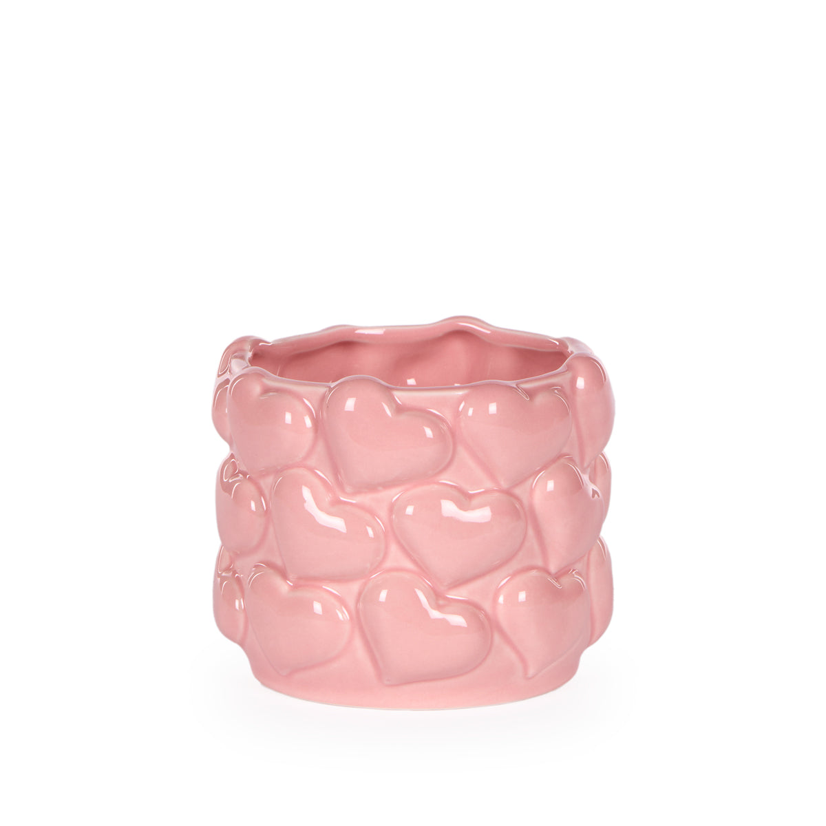 PINK HEART VASE SMALL