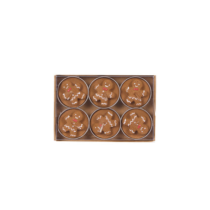 6pk Gingerbread Man T - Lights