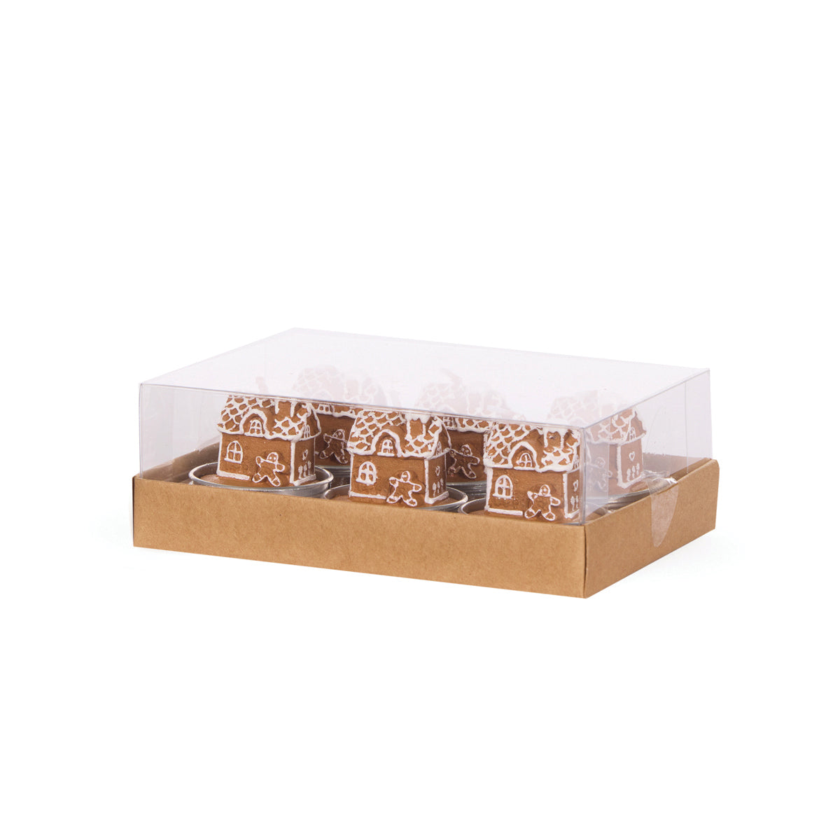 6/PK GINGERBREAD HOUSE T/LIGHTS