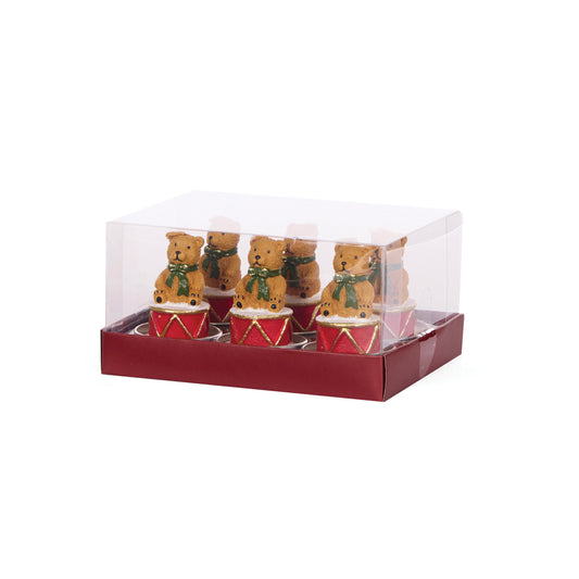 6/PK TEDDY BEAR T/LIGHTS