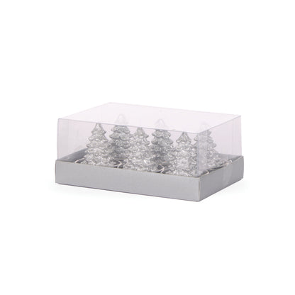 6pk Silver Tree T - Lights