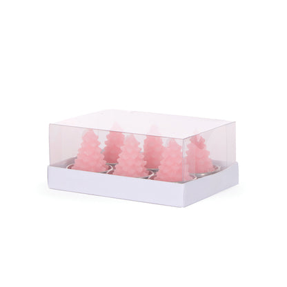 6pk Pink Tree T - Lights