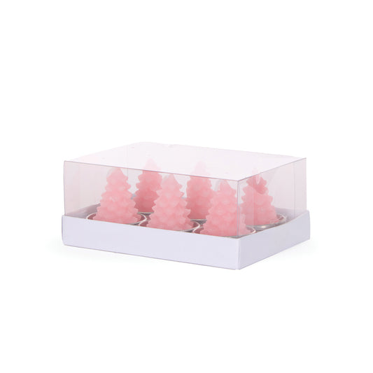 6/PK PINK TREE T/LIGHTS