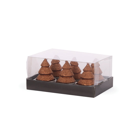 6/PK COPPER LAYERED TREE T/LIGHTS