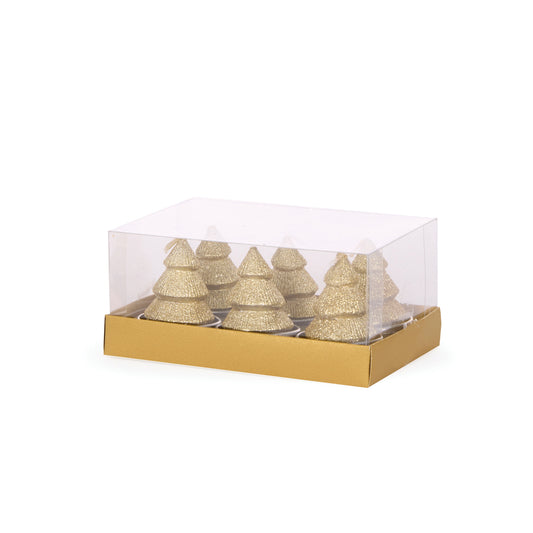 6/PK GOLD LAYERED TREE T/LIGHTS