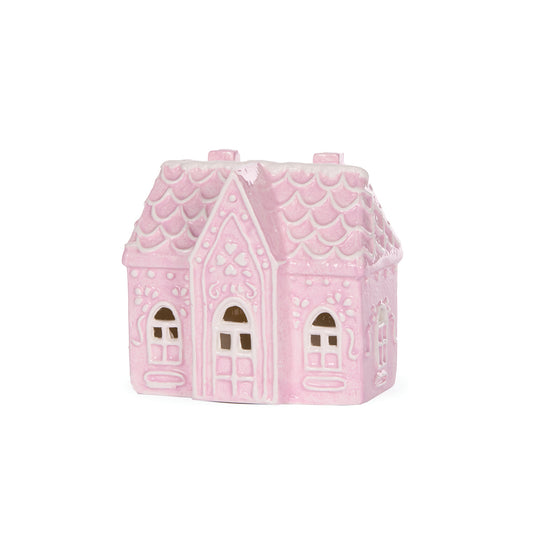 LED PINK GINGERBREAD MANSION