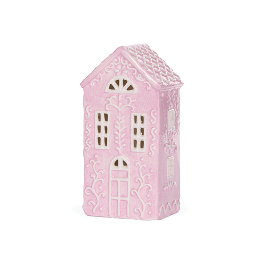LED PINK GINGERBREAD TOWNHOUSE