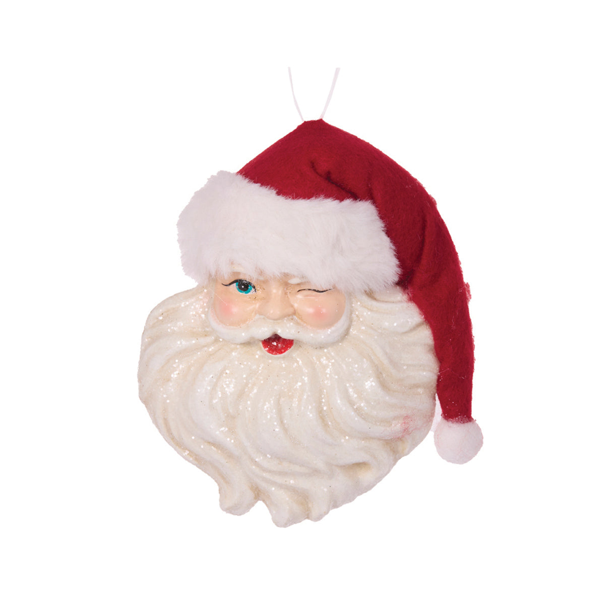 RED WINKING SANTA HANGING