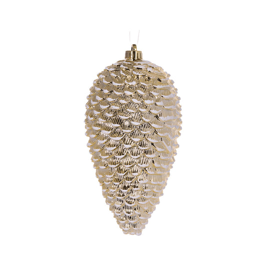 HIGH SHINE GOLD LONG PINECONE HANGING