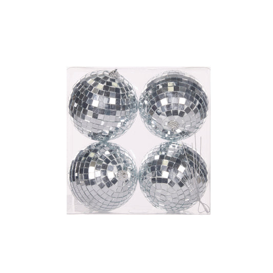 4 PK 10CM DISCO BALLS