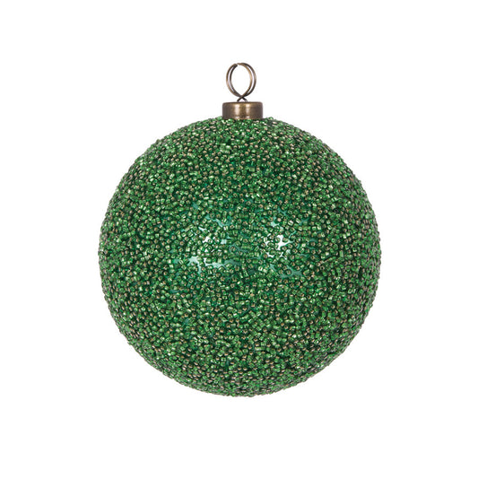 10 CM GREEN CAVIAR BAUBLE