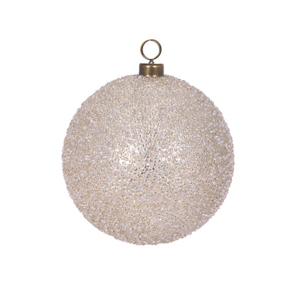 10cm Ivory Caviar Bauble