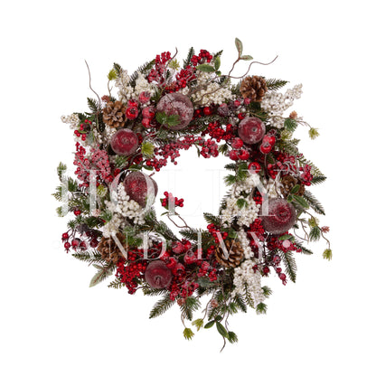 LUXE FROSTED APPLE WREATH