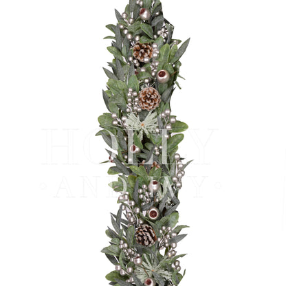 180 CM LUXE SILVER BERRY GARLAND