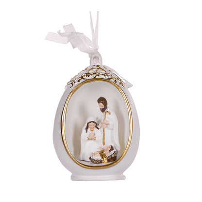 Gold And White Hanging Nativity