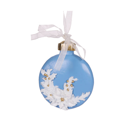 Blue And White Bauble Ornament
