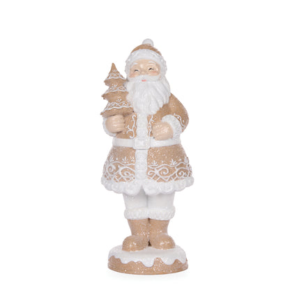 PIPED GINGERBREAD SANTA WITH TREE