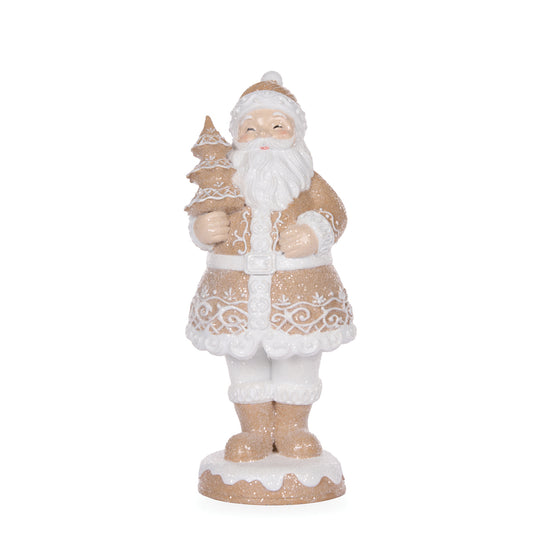 PIPED GINGERBREAD SANTA WITH TREE