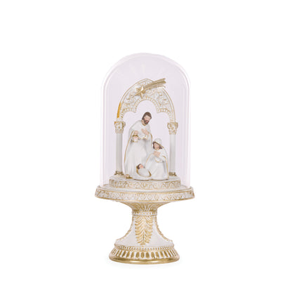 WHITE AND GOLD NATIVITY DOME