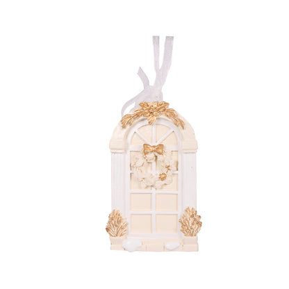 Ivory And Gold Door Ornament