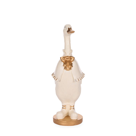IVORY AND GOLD REGAL DUCK WITH BOW TIE