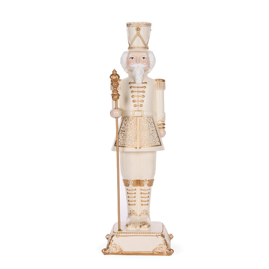 42 CM IVORY AND GOLD NUTCRACKER