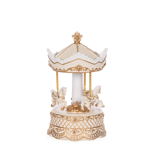 EXQUISITE IVORY AND GOLD CAROUSEL