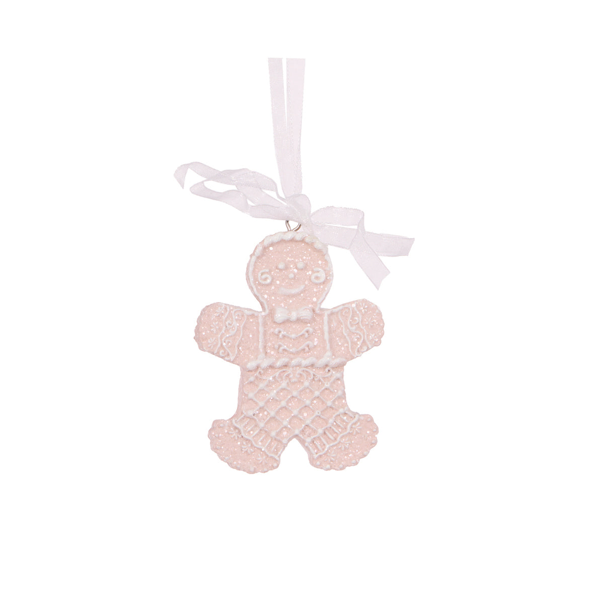 PINK GINGERBREAD MAN HANGING
