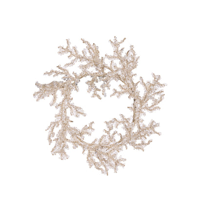 30cm Champagne Crystal Wreath