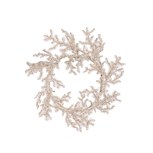 30 CM CHAMPAGNE CRYSTAL WREATH