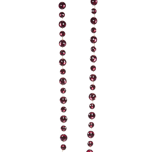 157 CM BURGUNDY GEM GARLAND