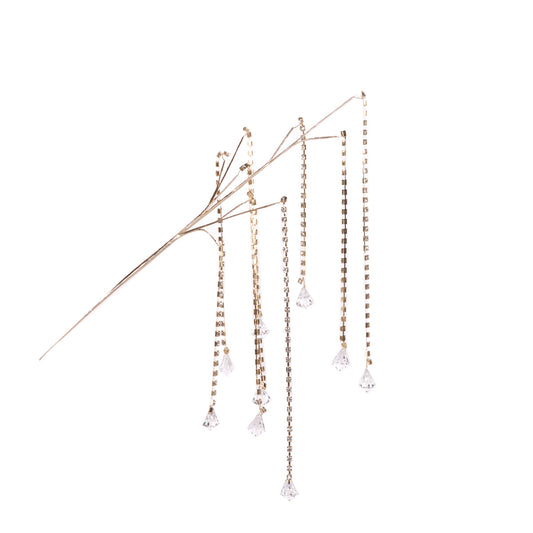 63 CM CHAMPAGNE CRYSTAL AND GEM BRANCH