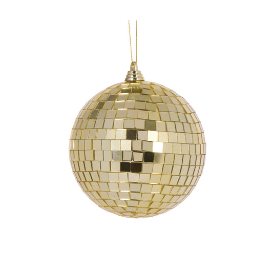 10 CM GOLD DISCO BAUBLE