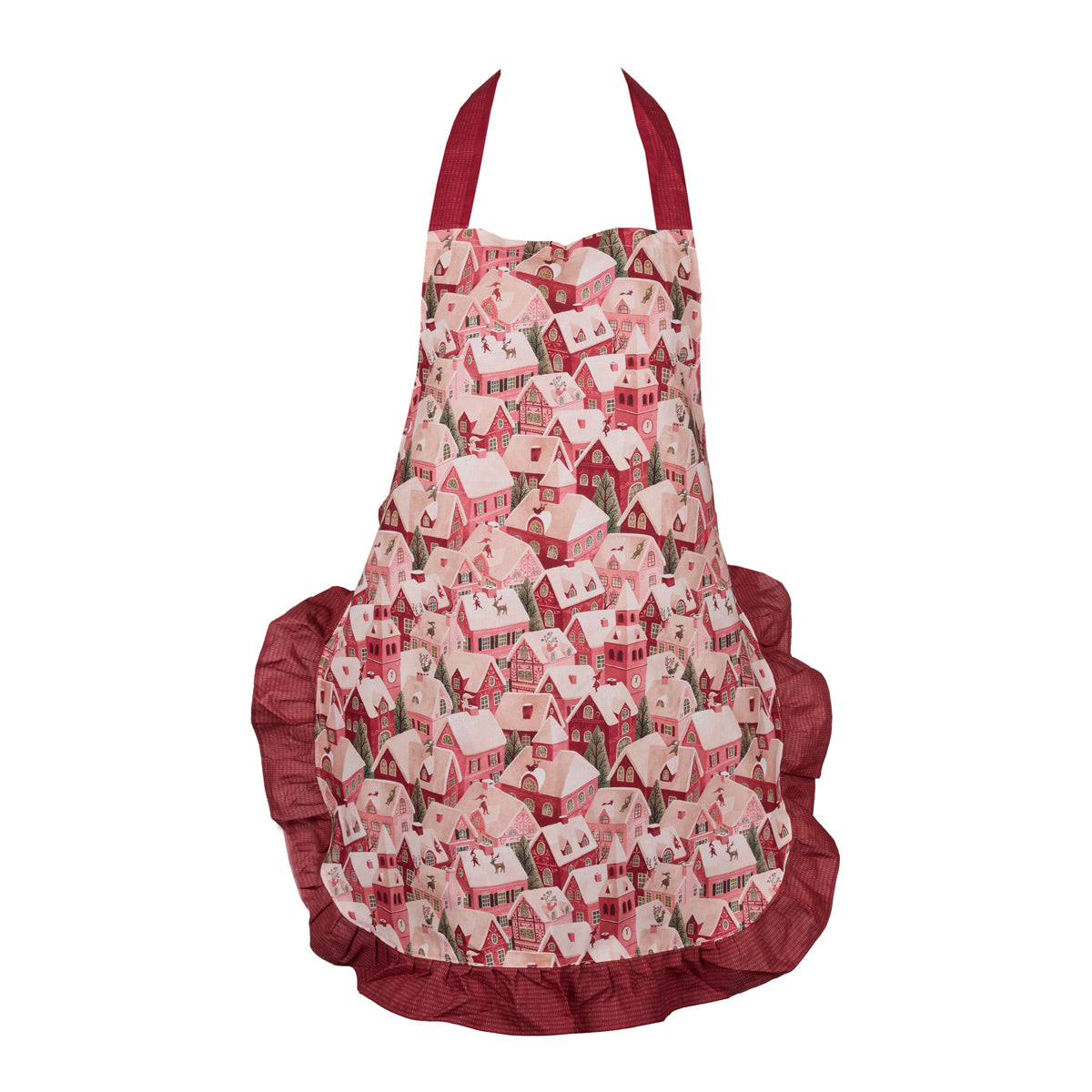 SUGAR PLUM VILLAGE COTTON APRON