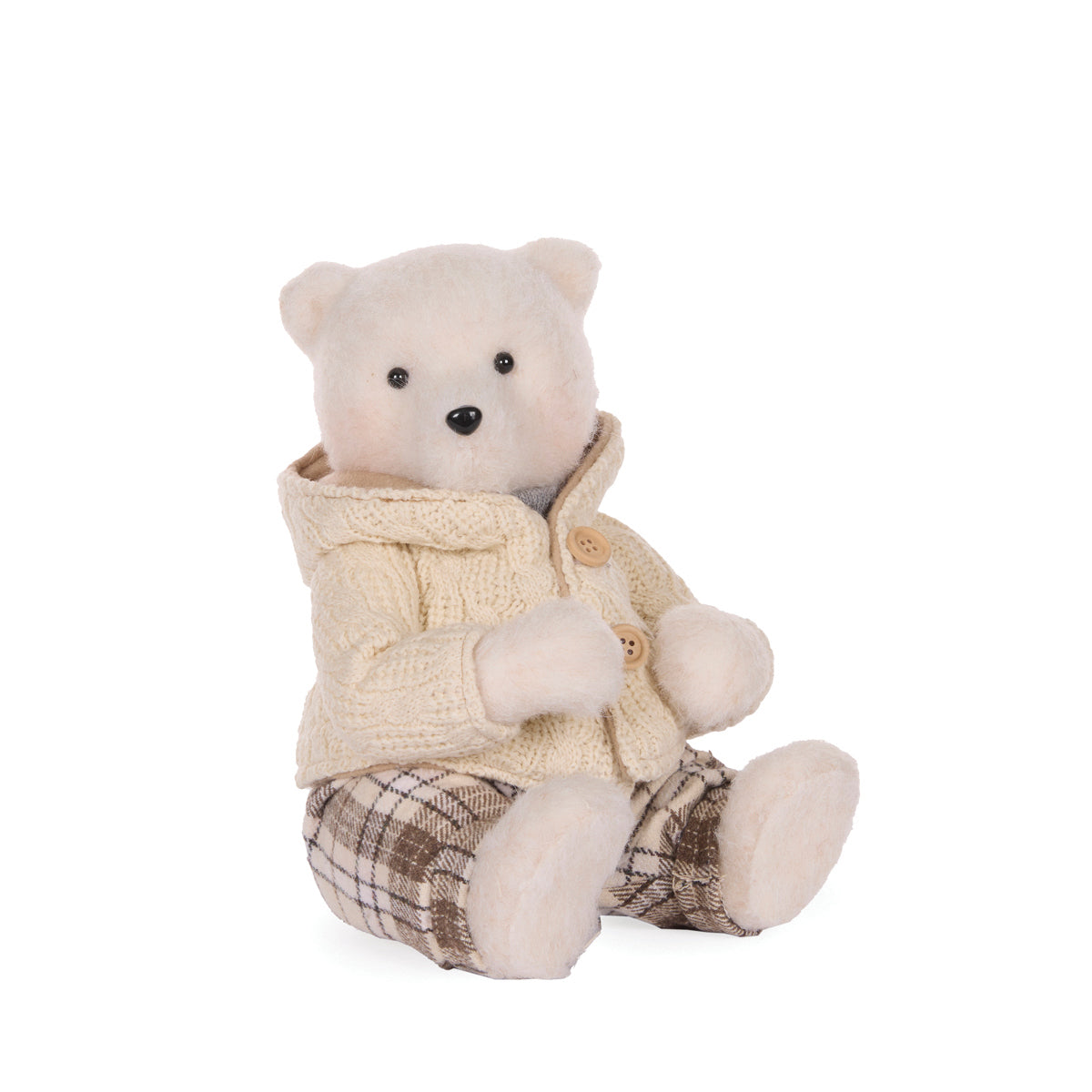 FROSTED KNITTED MR BEAR SITTING