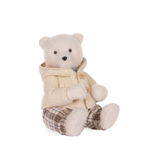 FROSTED KNITTED MR BEAR SITTING
