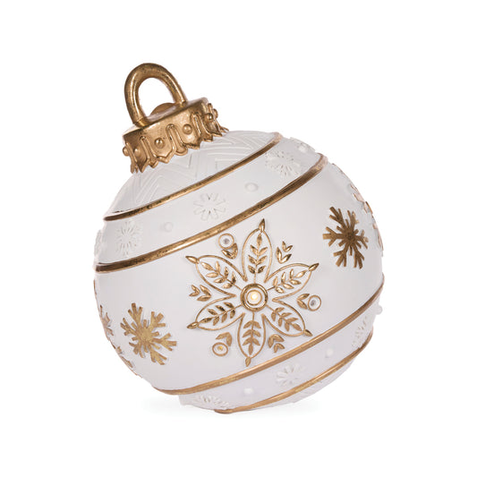 49 CM LED WHITE SNOWFLAKE BAUBLE DECOR