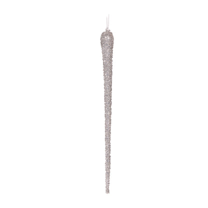 Silver Glittered Drop