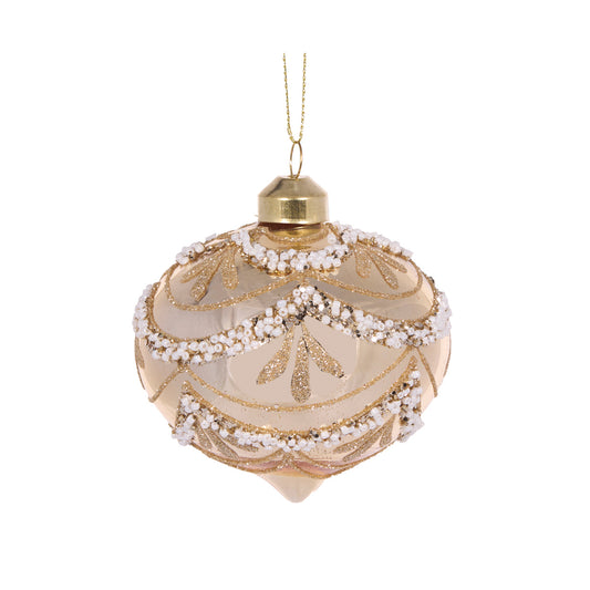 HIGH SHINE SCALLOPED ONION BAUBLE