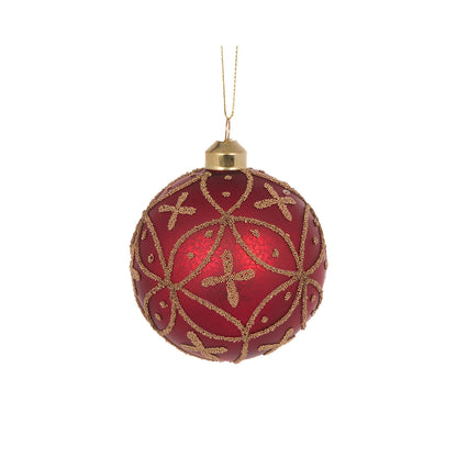 Burgundy Embellished Bauble