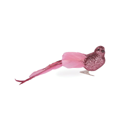 PINK LONG TAILED FEATHER BIRD