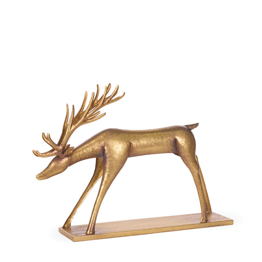 17.5 CM METALLIC METAL REINDEER