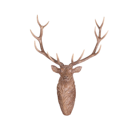 126.5 CM WOOD CARVED REINDEER WALL DECOR