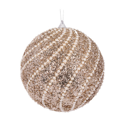 XL CHAMPAGNE PEARL SWIRL BAUBLE