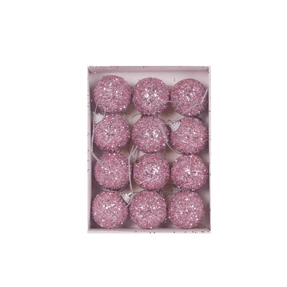 Mini Pink Sugar Baubles 12pk